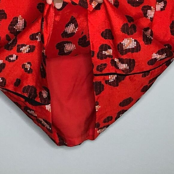 The Limited TALL Cheetah Animal Print Red and Black Dress - Picture 5 of 9